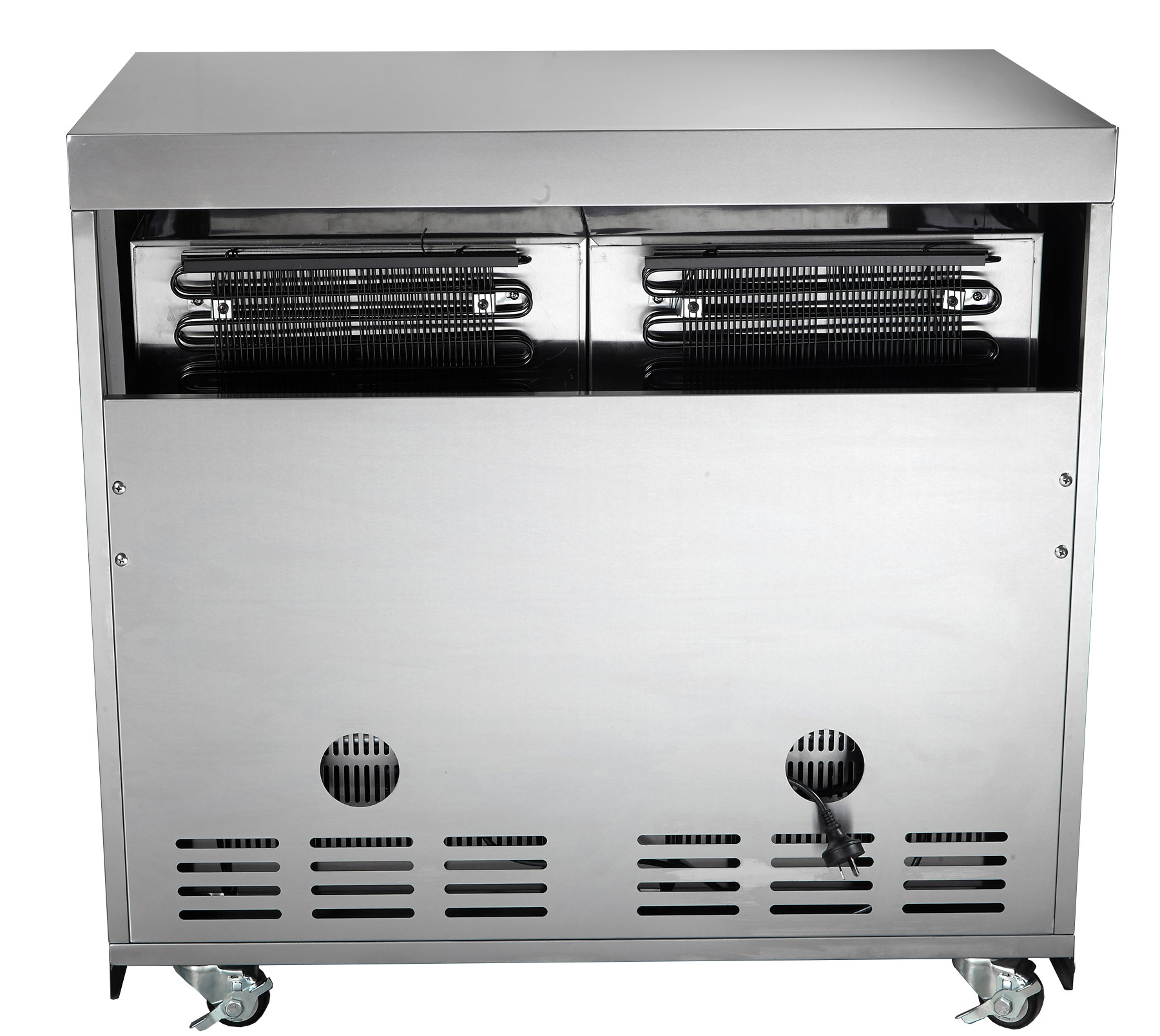 REAR OF TWIN FRIDGE CABINET